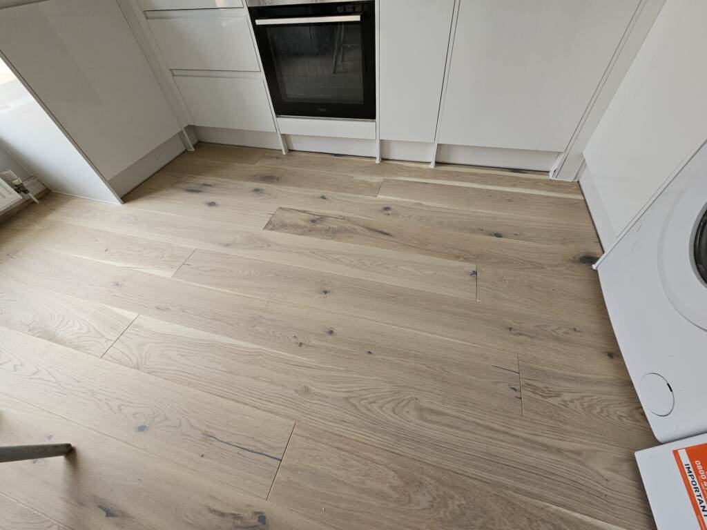 Atkinson Kirby Tanami Oak Brushed Natural Oil Wood Flooring Installation in Lambeth, Home