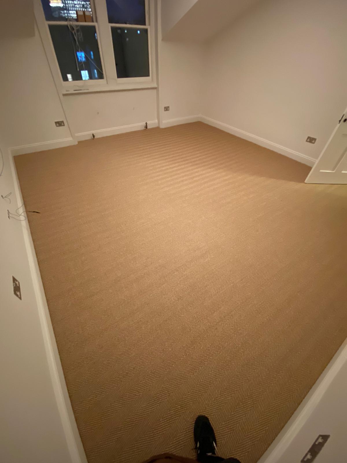 Fibre Carpets Sisal Havana Ore installation in Camden-2