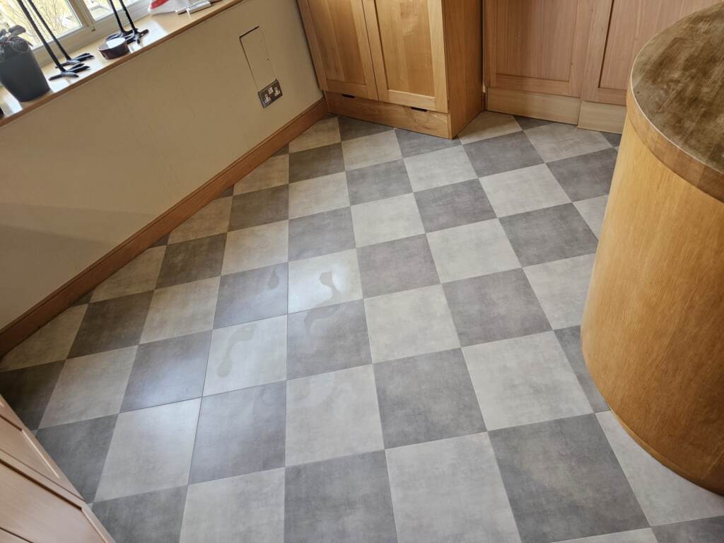 Amtico Signature Tyne Concrete & Chatham Concrete Installation in Clapham, Luxury Vinyl Tile (LVT) Flooring, Home