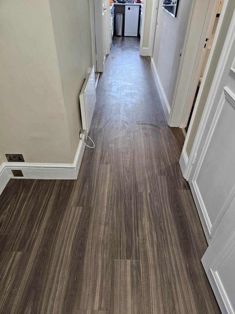 Amtico Spacia Blackened Spa Wood Installation in Lambeth, Luxury Vinyl Tile (LVT) Flooring, Home