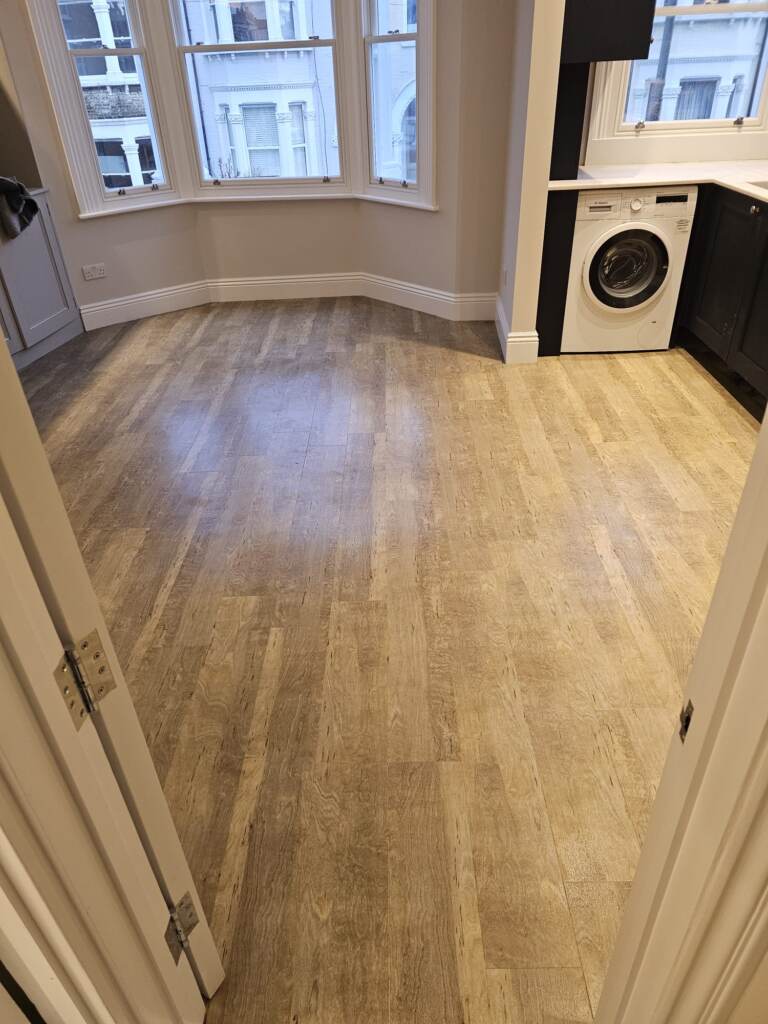 Amtico Spacia Bleached Elm Installation in Notting Hill, Luxury Vinyl Tile (LVT) Flooring, Home
