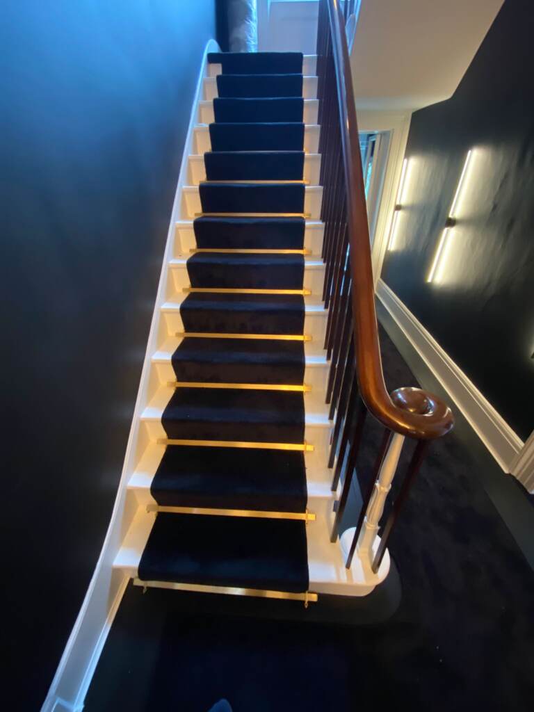 Westex Flooring Silken Velvet Liquorice Carpet (With Rods) Installation in Chelsea, Home