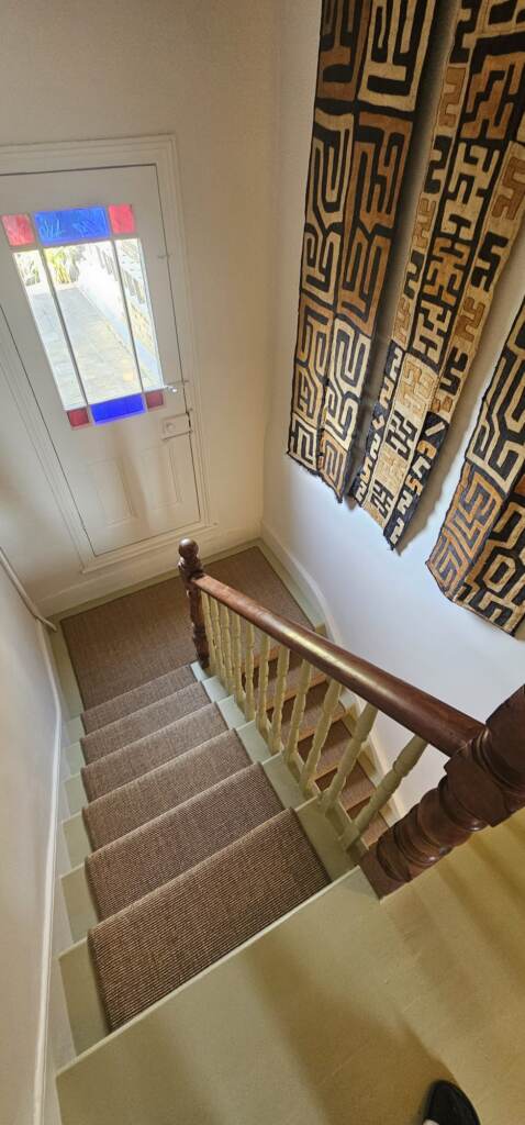Fibre Carpets Sisal Boucle Anise Installation in St John'S Wood, Carpet, Home