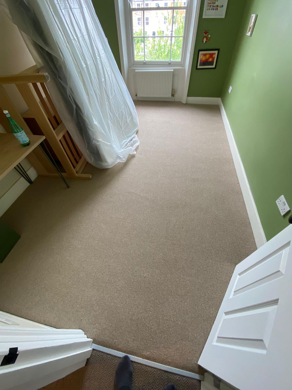 Westex Flooring Croxby Wool Loop Caraway carpet installation in Mayfair-1