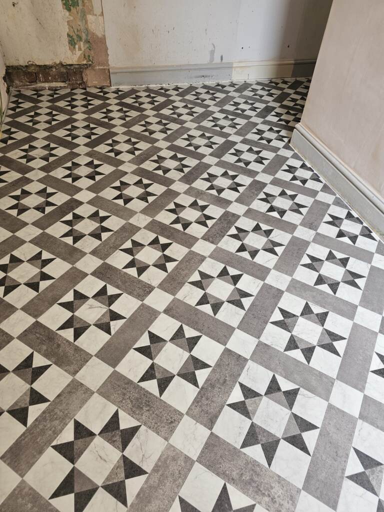 Amtico Decor Classic Argent DC294 Installation in Ealing, Luxury Vinyl Tile (LVT) Flooring, Home