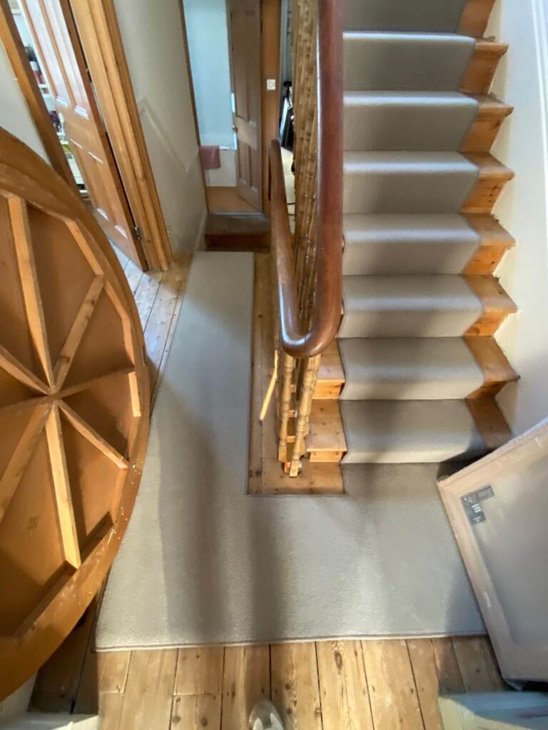 Westex Flooring Natural Loop Collection Cable Maple Carpet Installation in Marylebone, Home