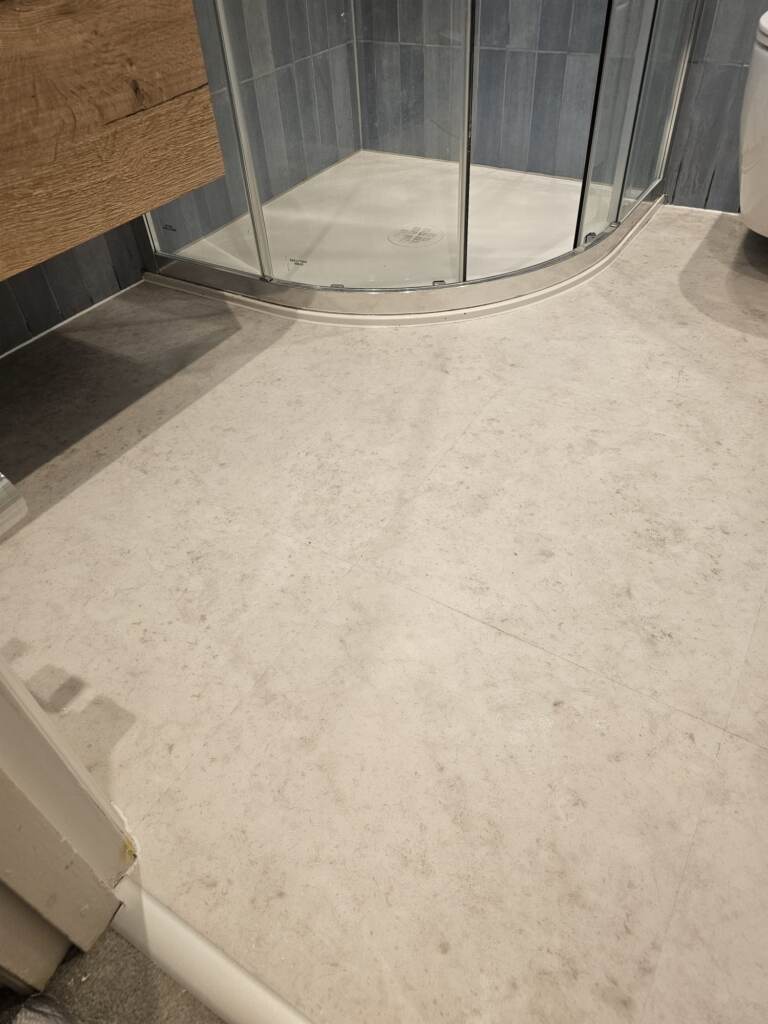 Amtico Signature Shottery Limestone Installation in Lambeth, Luxury Vinyl Tile (LVT) Flooring, Home