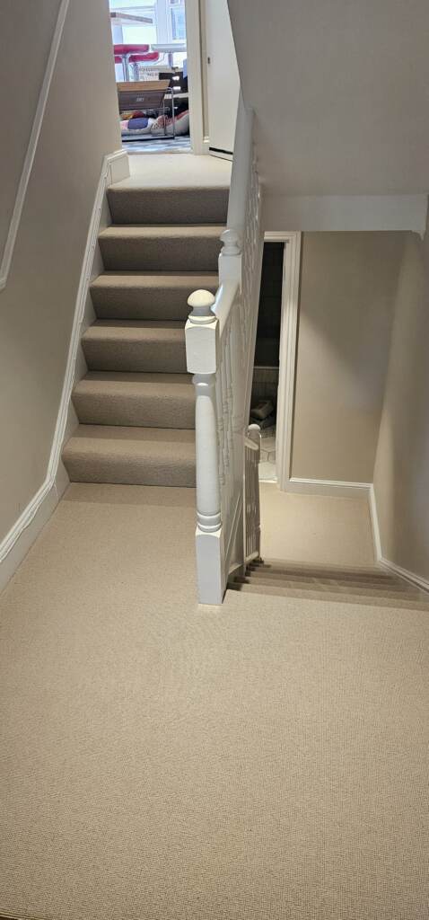 Clarendon Carpets Belsize Park Buttermilk Installation in Acton, Carpet, Home