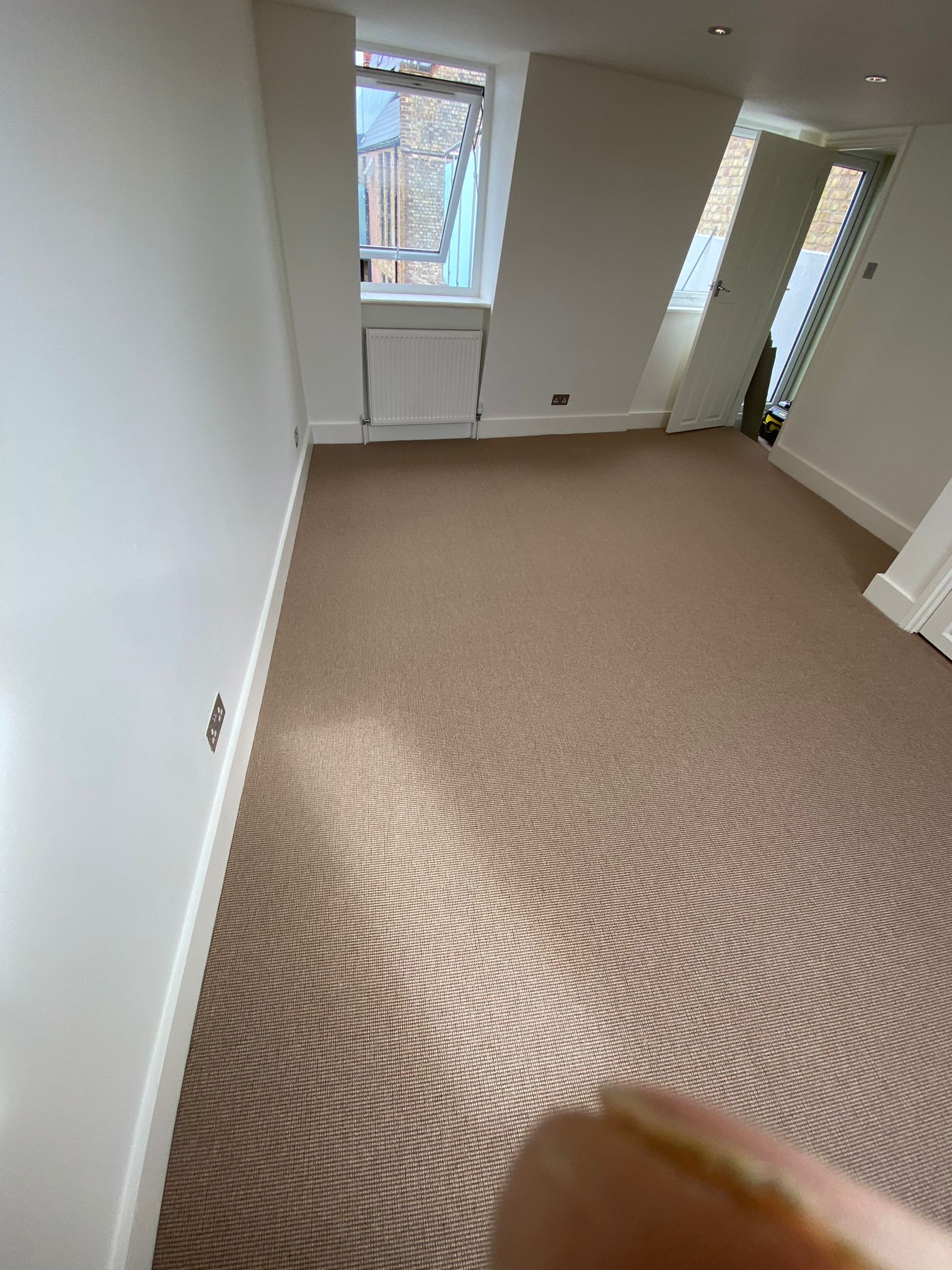 Fibre Carpets Easycare Boucle Cotswolds installation in Lambeth-0