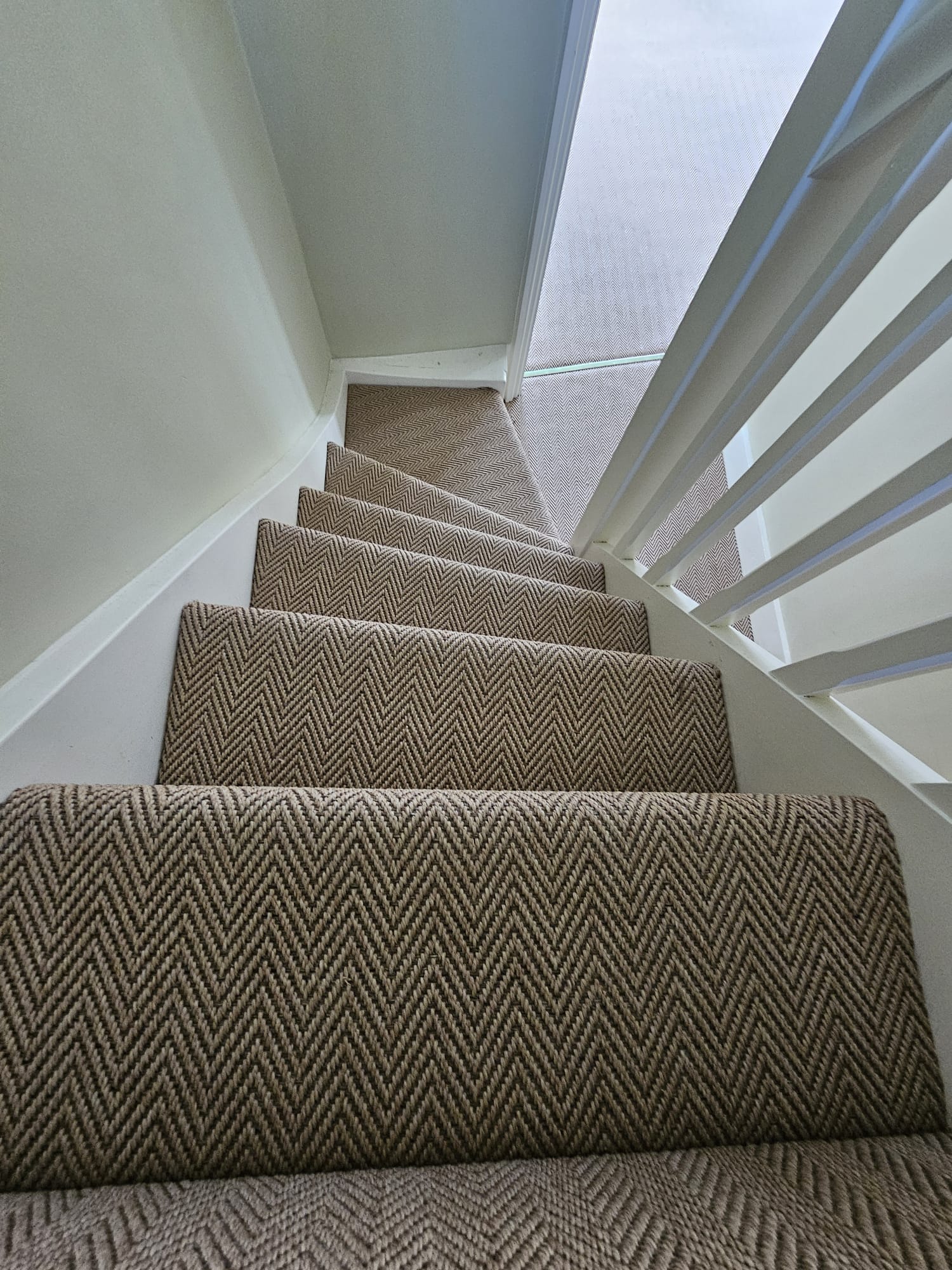 Fibre Carpets Easycare Chevron Cotswold installation in Westminster-2