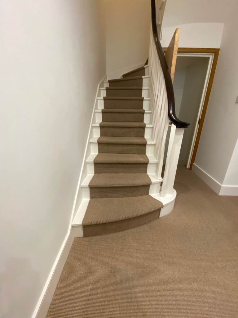 Fibre Carpets Sisal Easycare Boucle Cotswold Installation in Canary Wharf, Carpet, Home