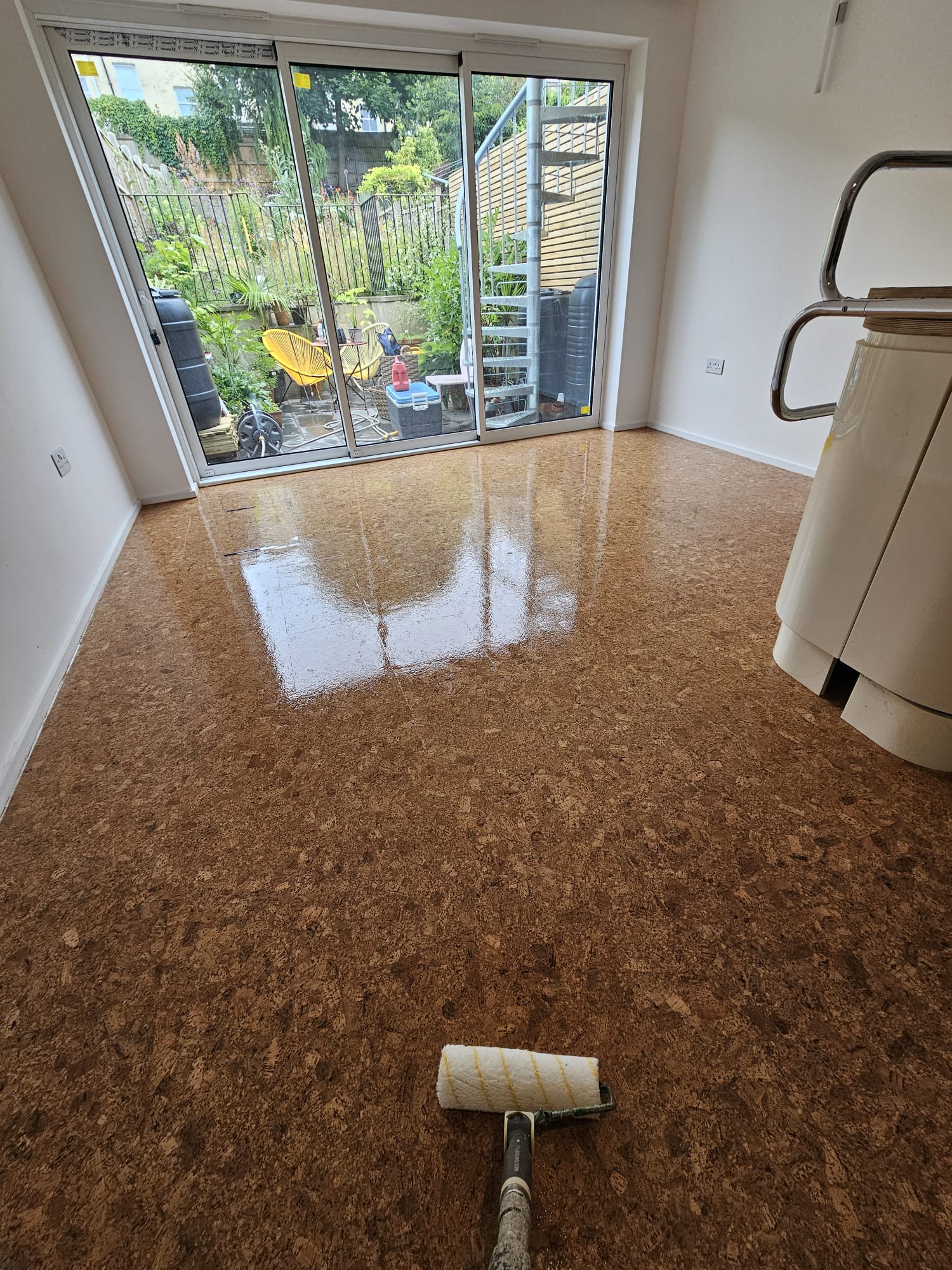 Granorte Traditions Champagner cork flooring installation in Kilburn-0