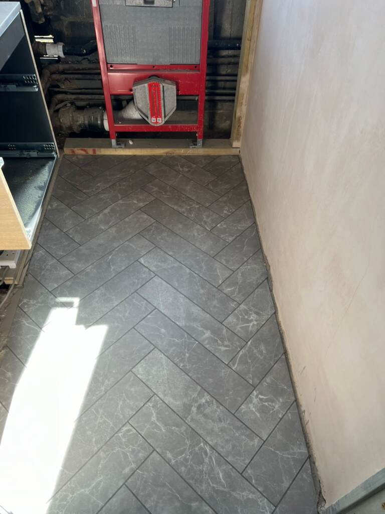 Amtico Signature Grigio Classic Marble Installation in Earls Court, Luxury Vinyl Tile (LVT) Flooring, Home