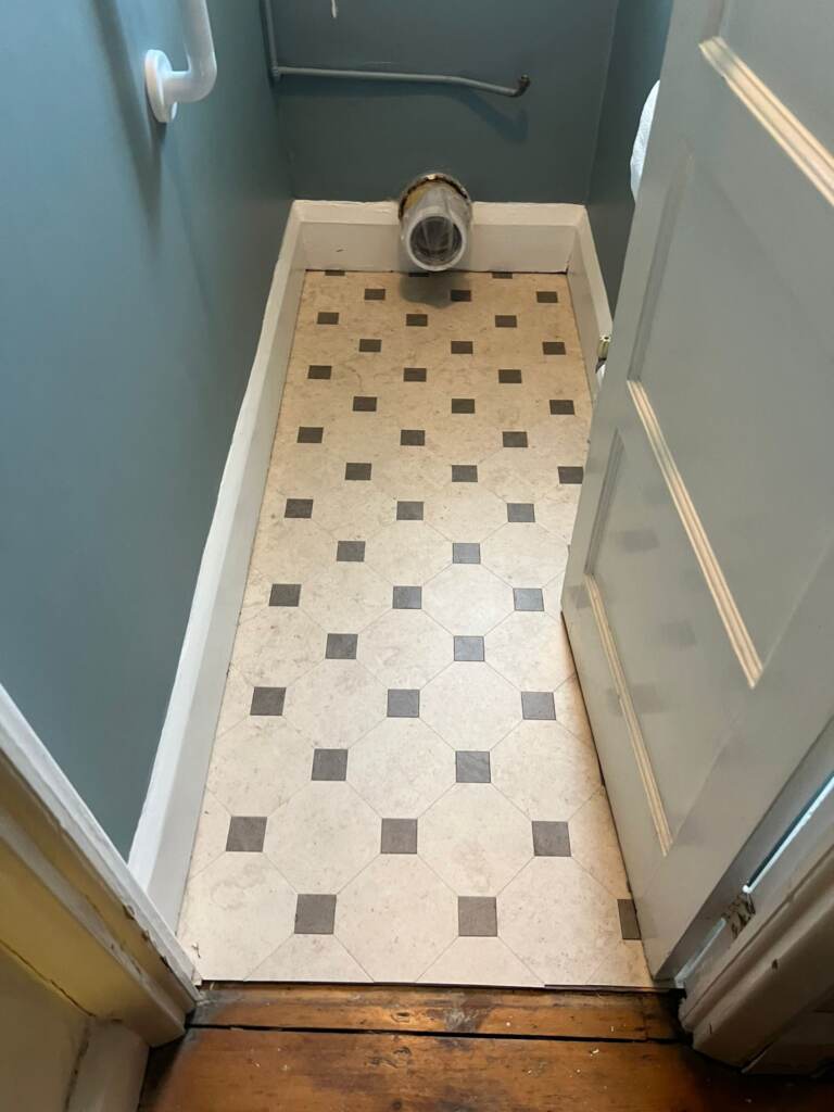 Amtico Signature Keystone Mirabelle Creme & Stria Basalt Installation in Borough, Luxury Vinyl Tile (LVT) Flooring, Home