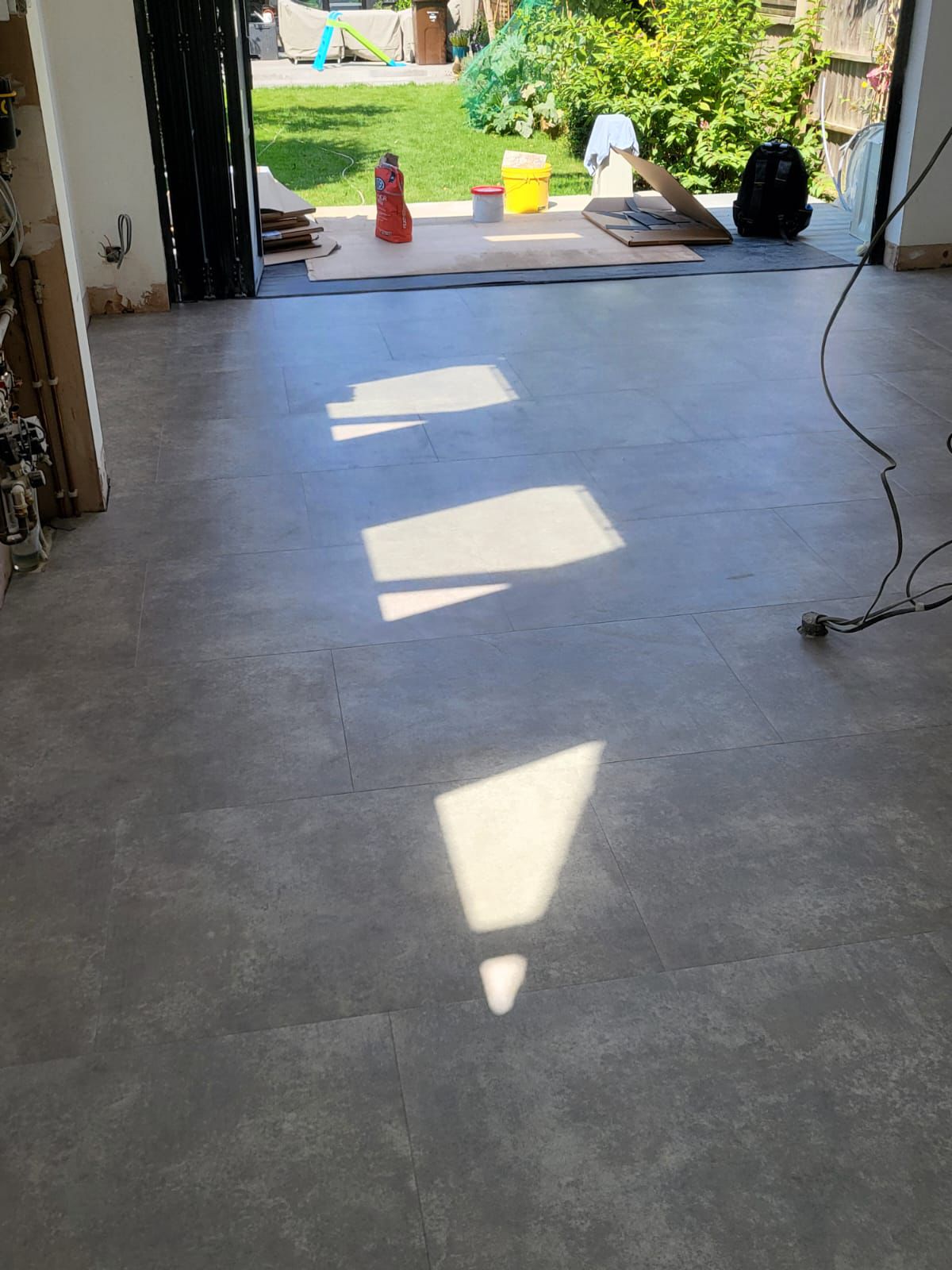 Amtico Spacia Monument Concrete installation in Shepherds Bush-2