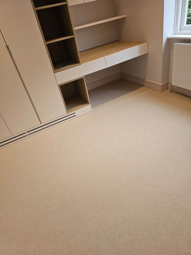 Cormar Carpets Pimlico Praline Installation in Docklands, Carpet, Home