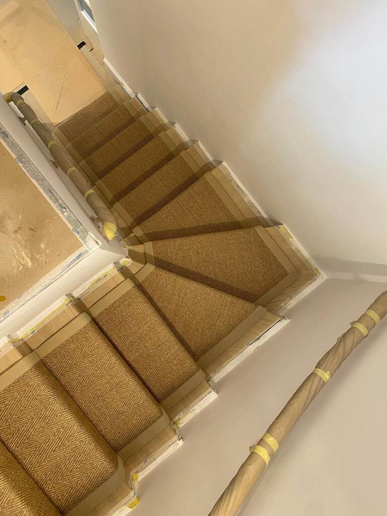 Fibre Carpets Sisal Havana Ore Installation in Hammersmith, Carpet, Home