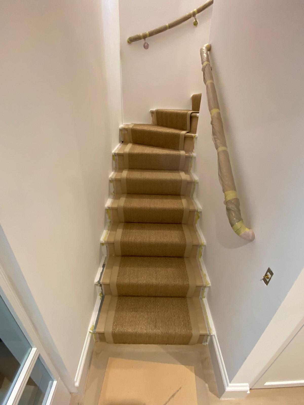 Fibre Carpets Sisal Havana Ore installation in Hammersmith-2