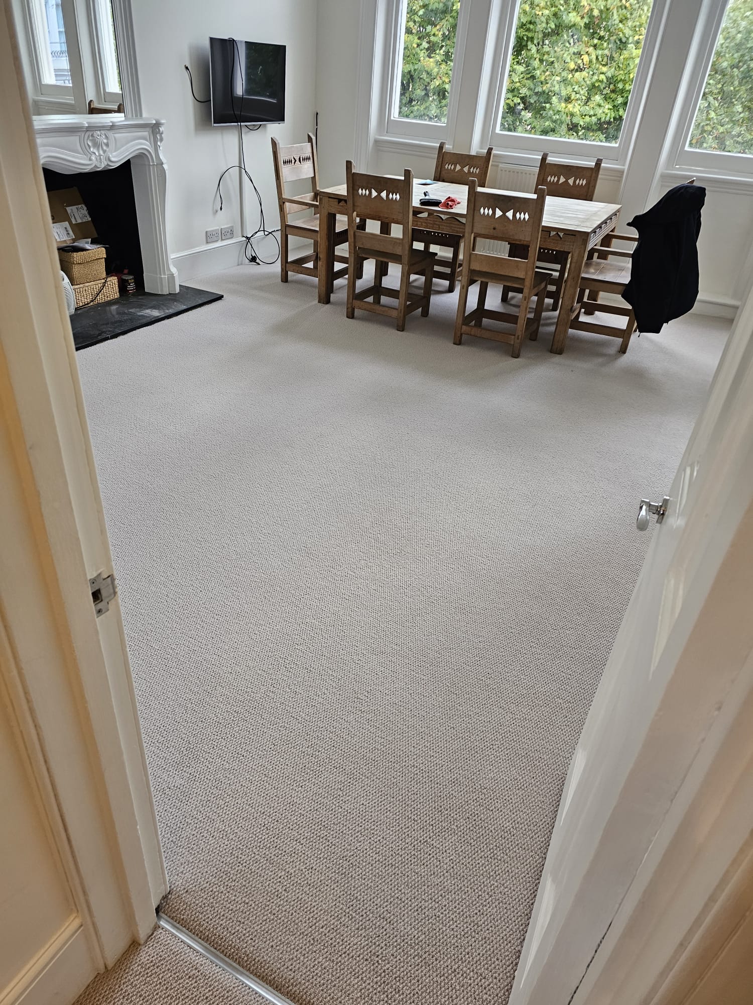 Cormar Carpets Southwold Cavenham Chrome installation in Kensington-1