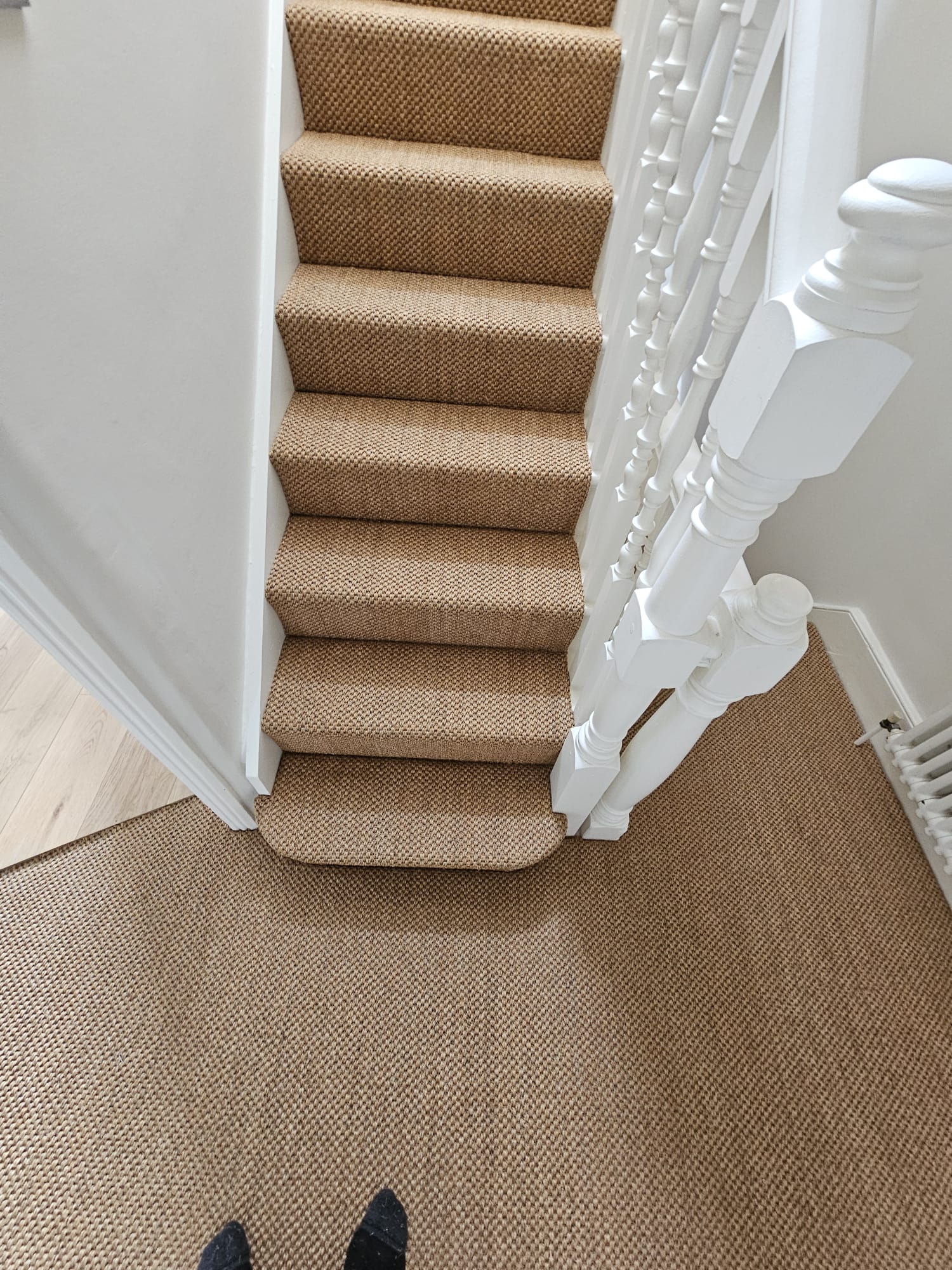 Crucial Trading Sisal Oriental Copper E102 carpet installation in Fulham-2