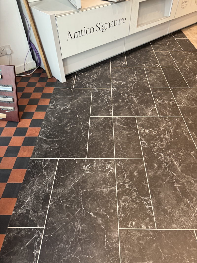 Amtico Flooring installations to our Kensington Flooring showroom!