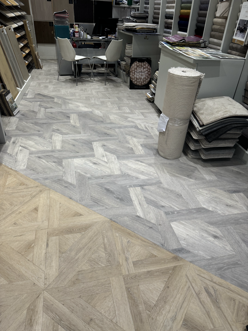 Amtico Flooring installations to our Kensington Flooring showroom!
