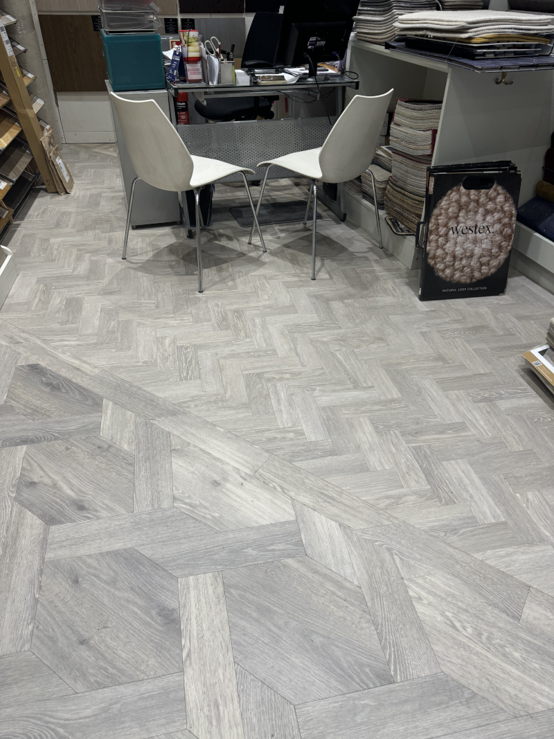 Amtico Flooring installations to our Kensington Flooring showroom!