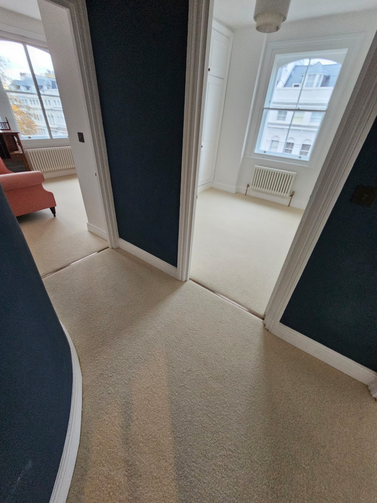 Crucial Trading Opal Ivory carpet installation