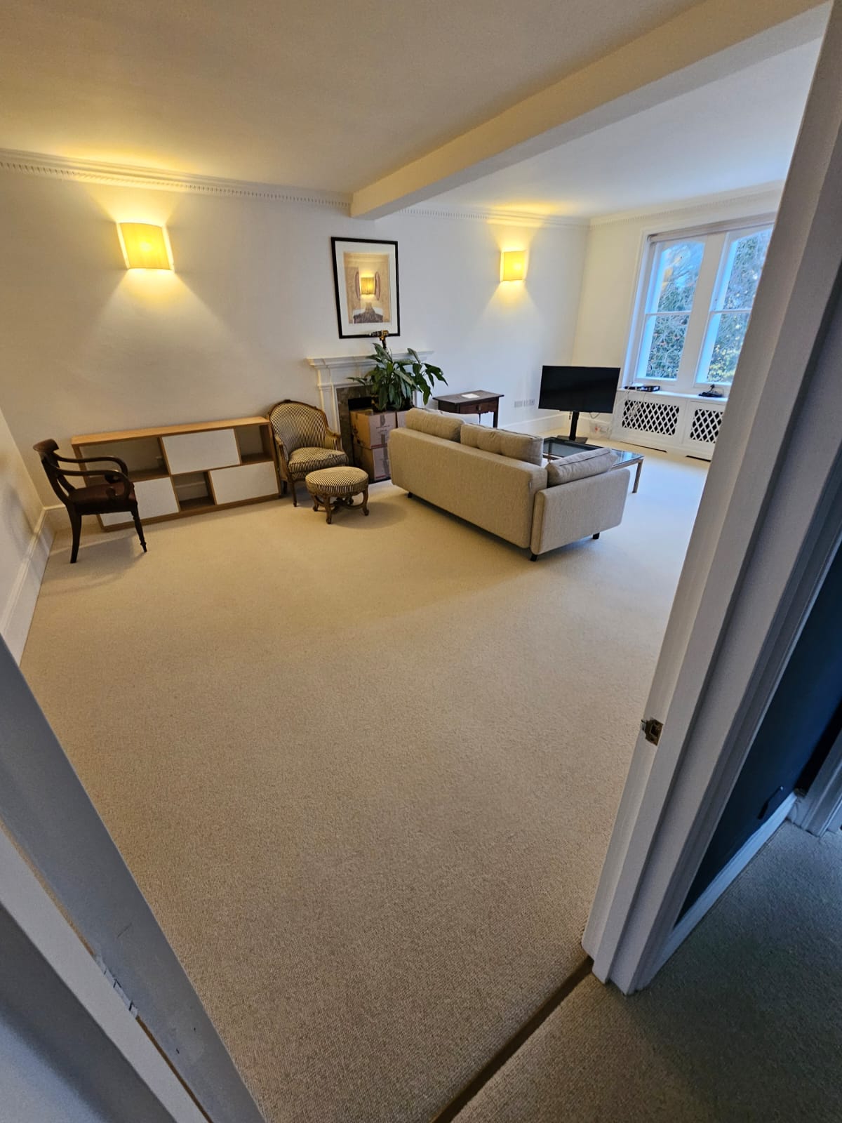 Crucial Trading Opal Ivory carpet installation