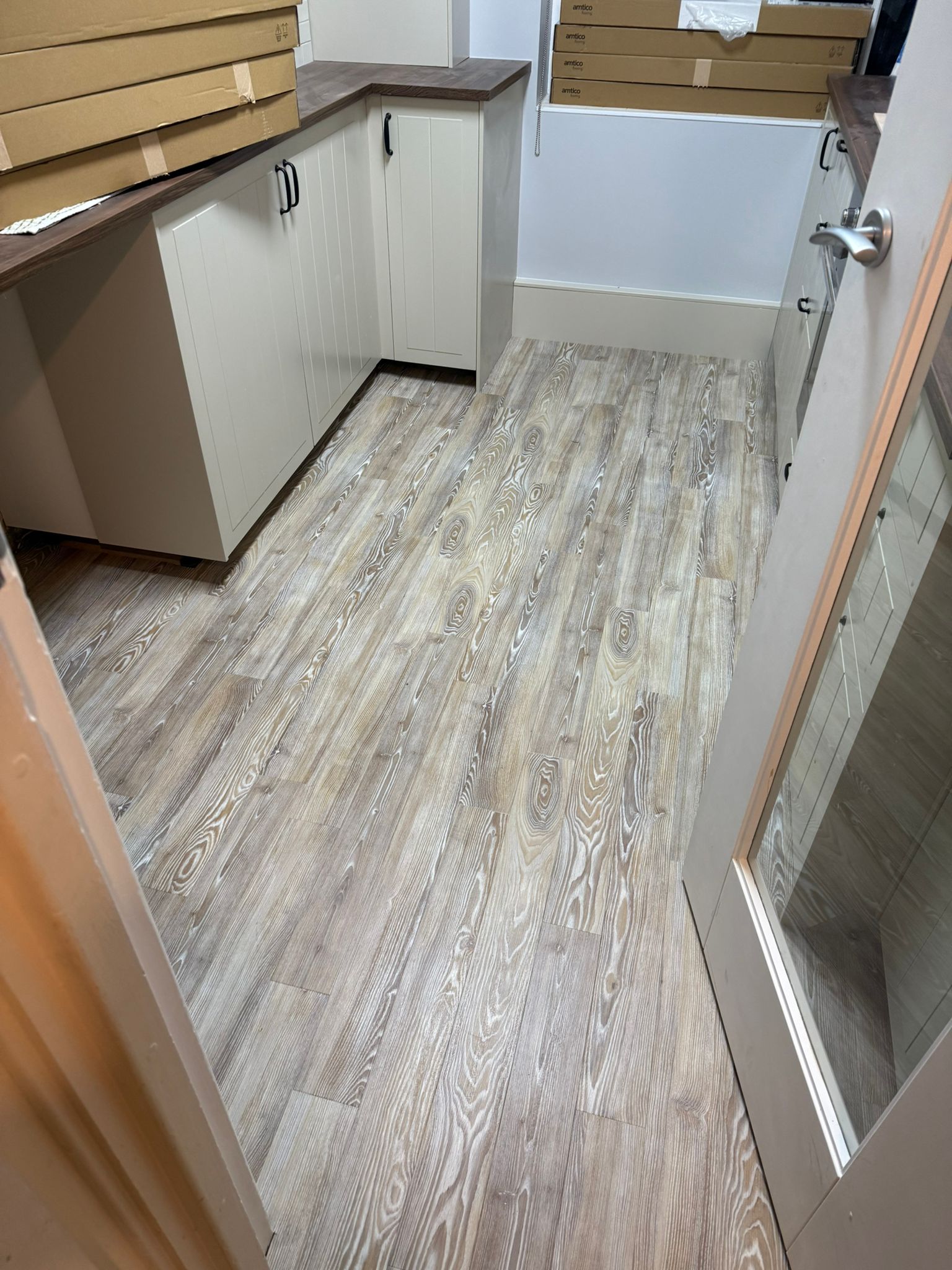 Amtico Spacia Worn Ash installation