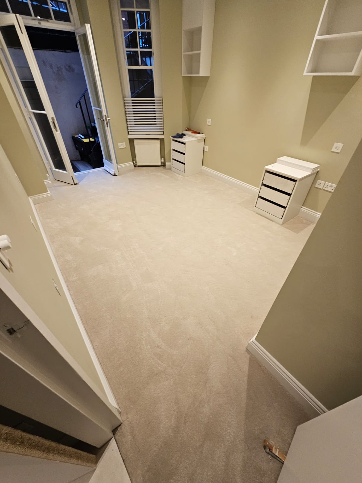 Abingdon Flooring Caress Cotton carpet installation in Islington-2