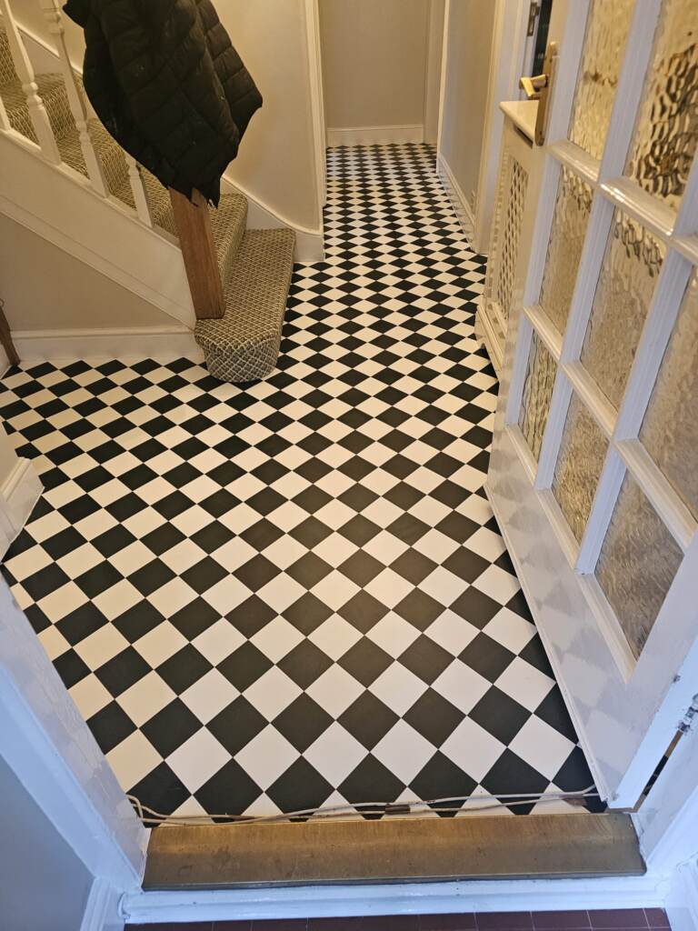 Amtico Decor Chequer Mono DC485 installation in St John_s Wood-3