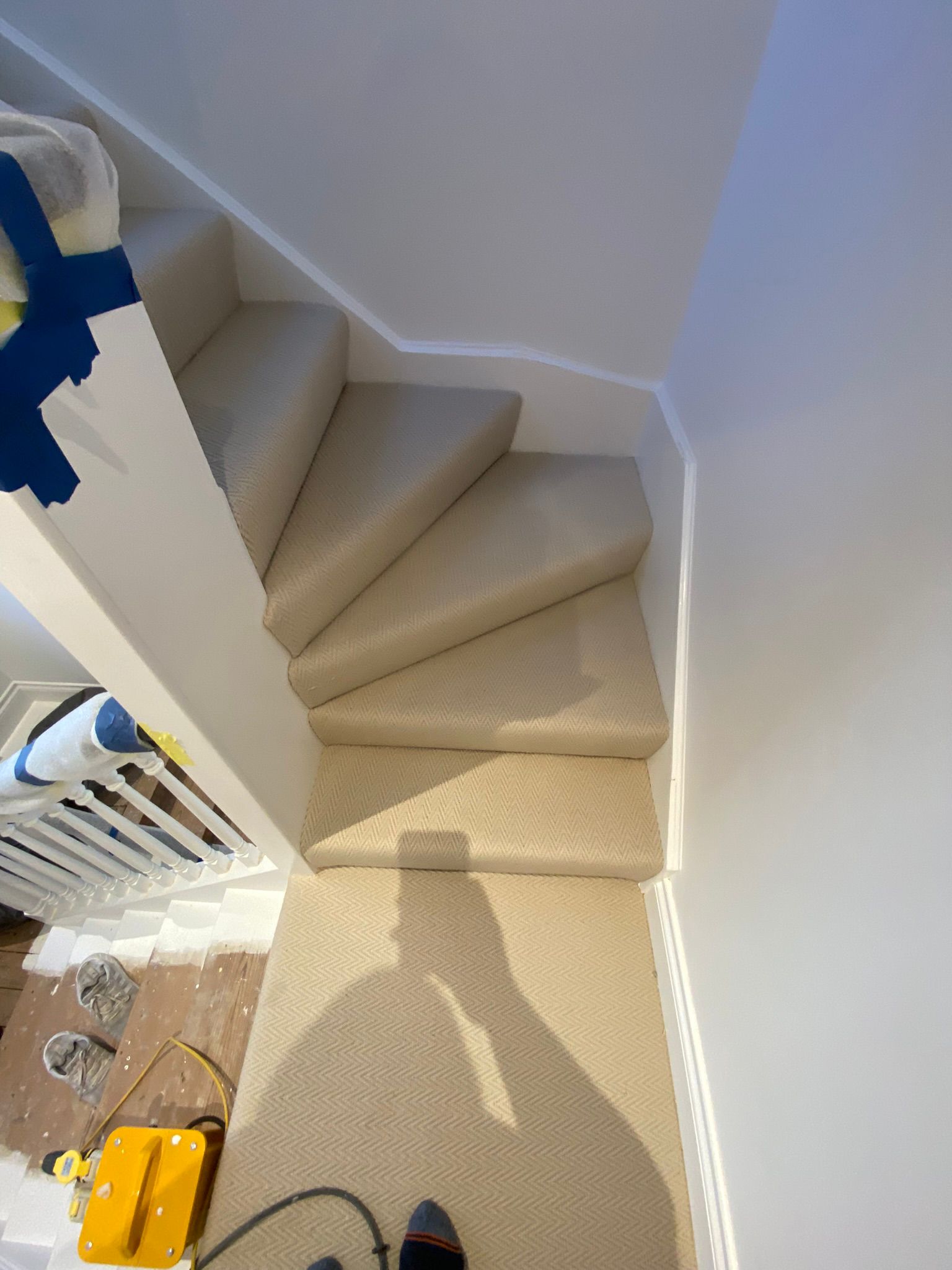 Fibre Carpets Wool Herringfine Fleece Installation in Chiswick - Carpet - Residential