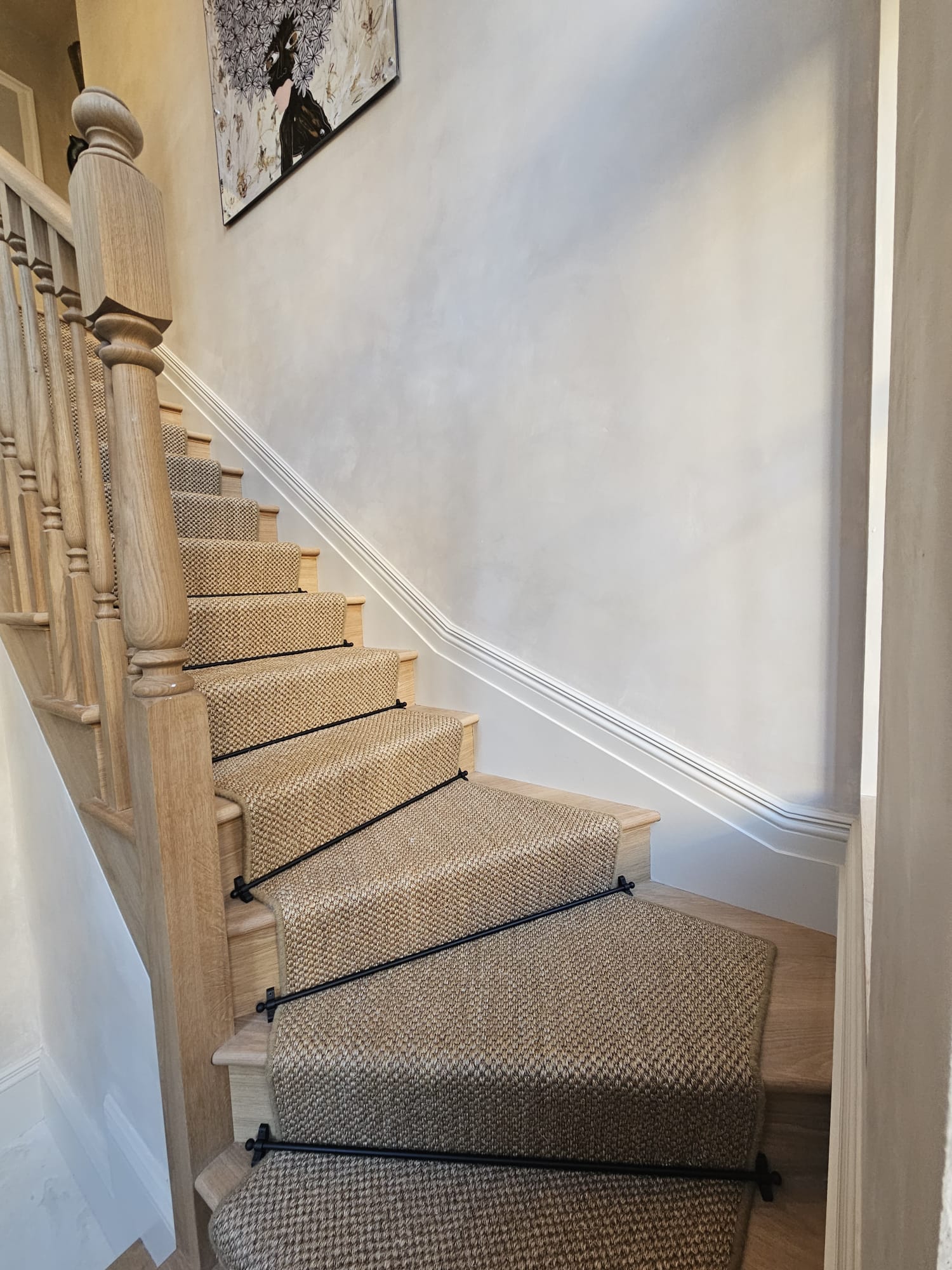 Kersaint Cobb Sisal Tigers Eye Copper carpet installation in Croydon-2