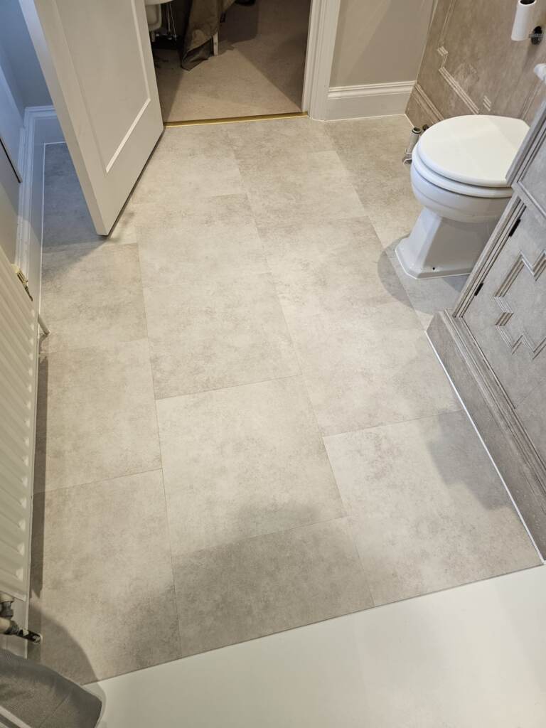 Amtico Spacia Kingham Stone Installation in Hammersmith, Luxury Vinyl Tile (LVT) Flooring, Home