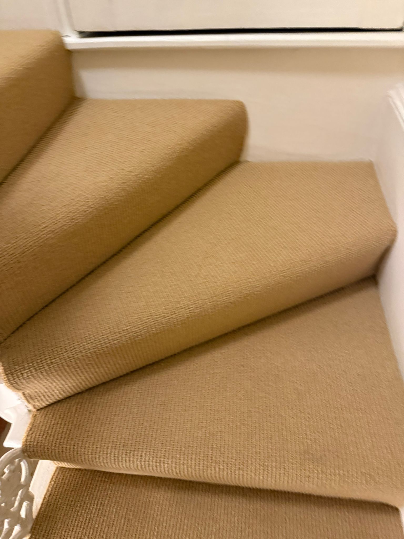 Axminster Carpets Natural Loop Ribgrass Straw installation in-5