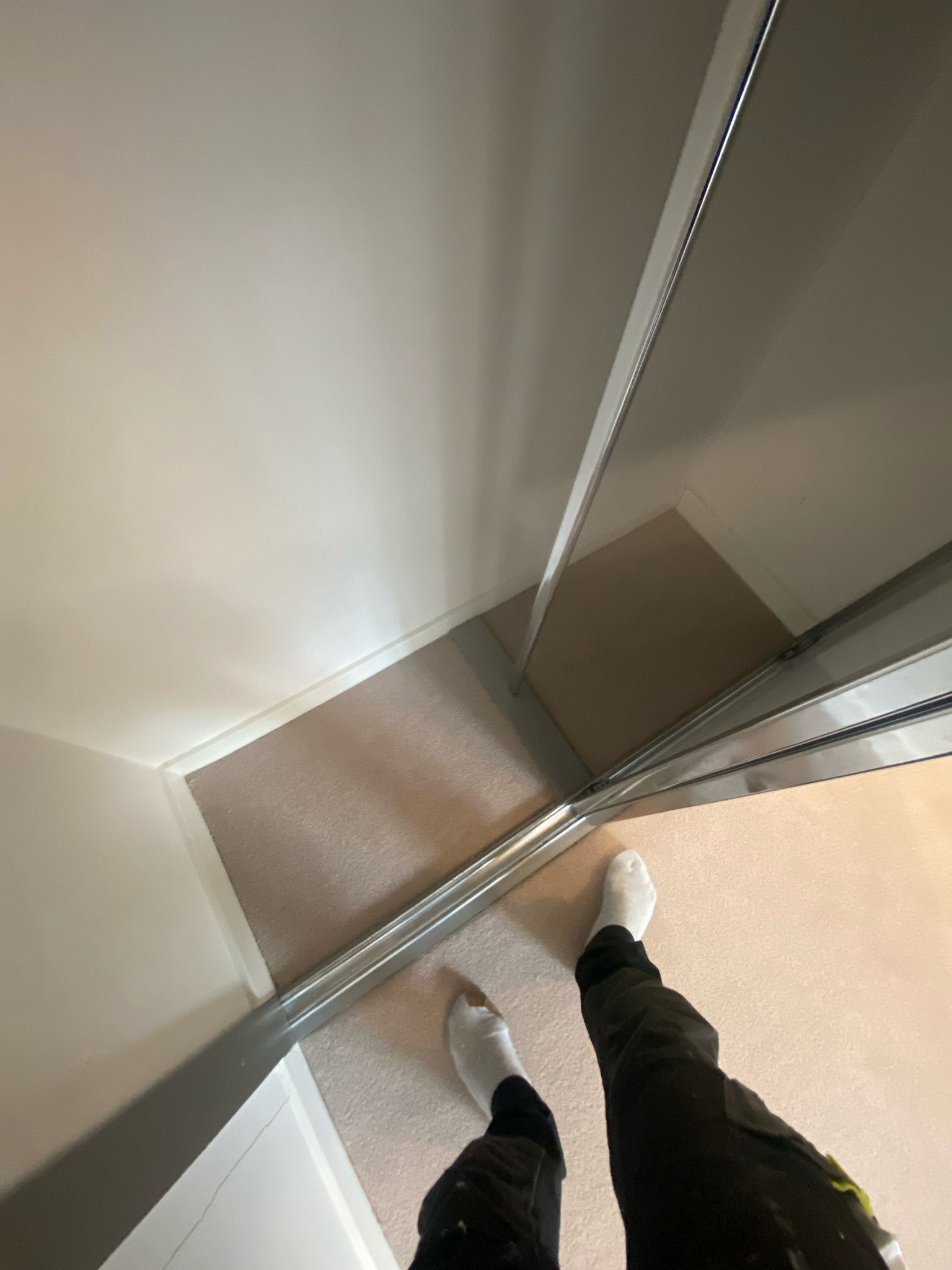 Brockway Carpets Dimensions Plain Pale Stone installation in-3