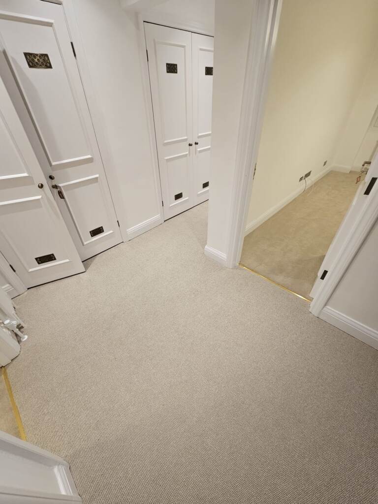 Clarendon Carpets New Elite Twist Maple Installation in Southwark, Carpet, Home
