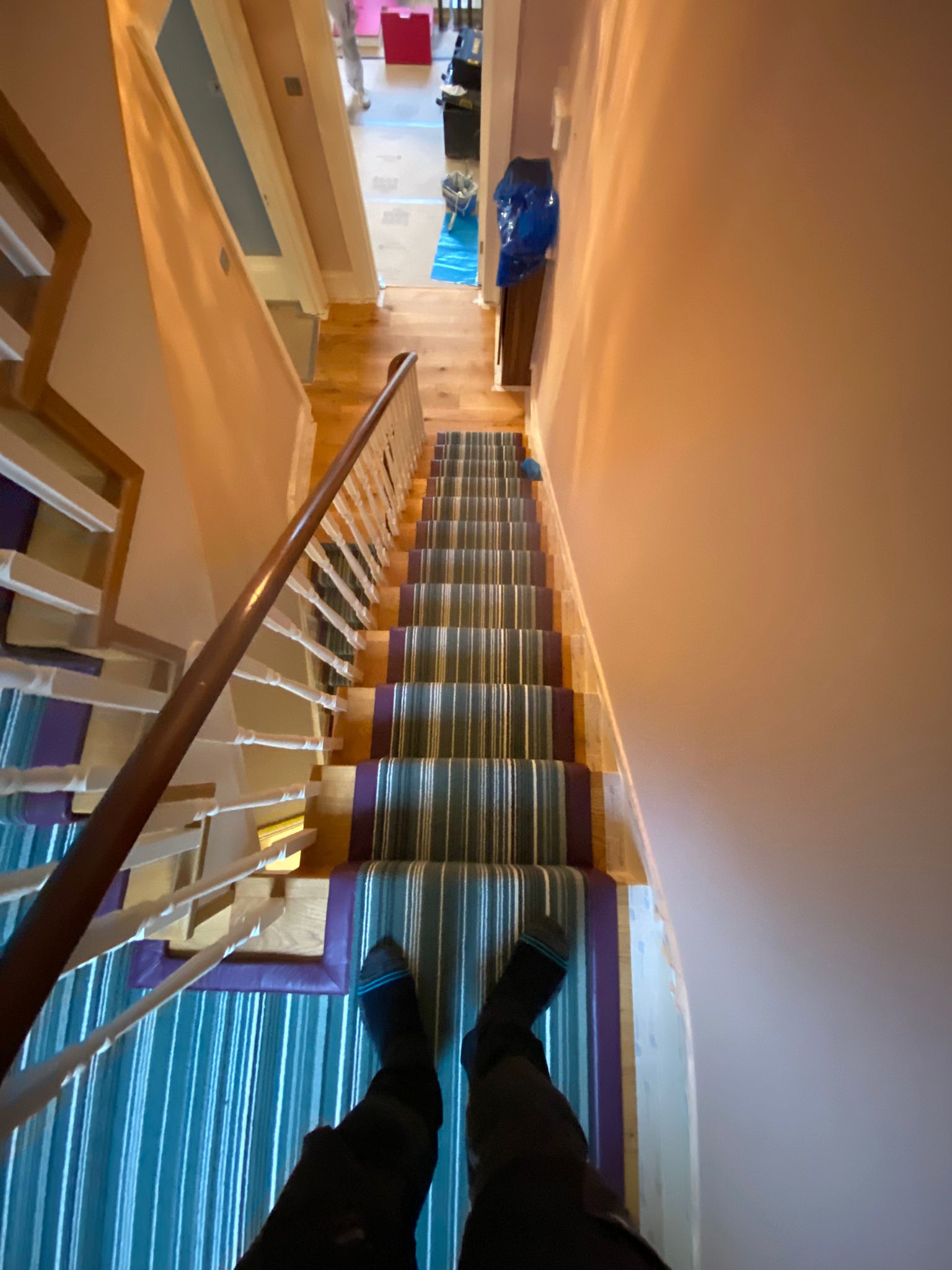 Crucial Trading Biscayne Stripe Evergreen BS106 carpet installation in-4