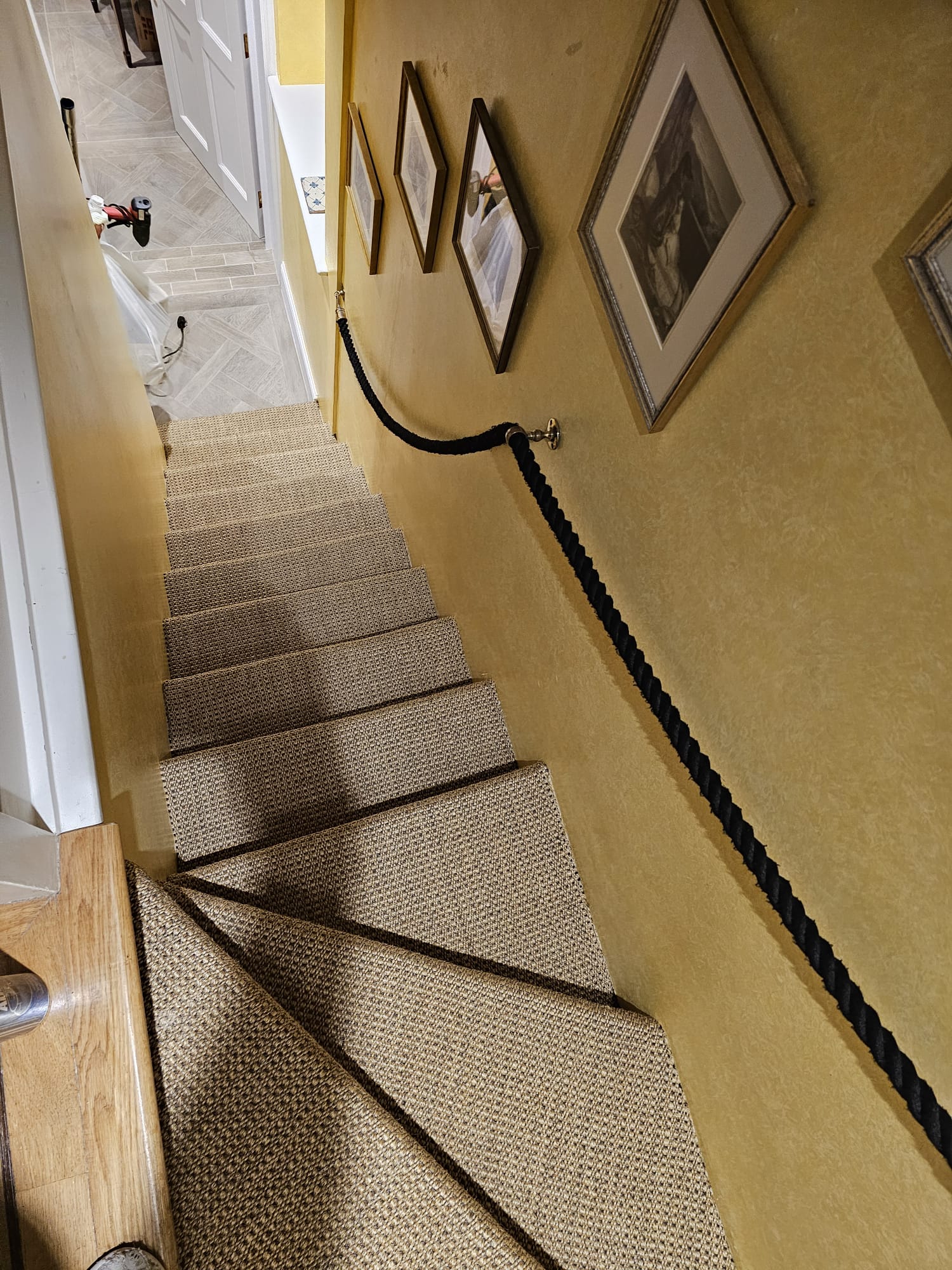 Crucial Trading Sisal Panama New Champagne carpet installation in-1
