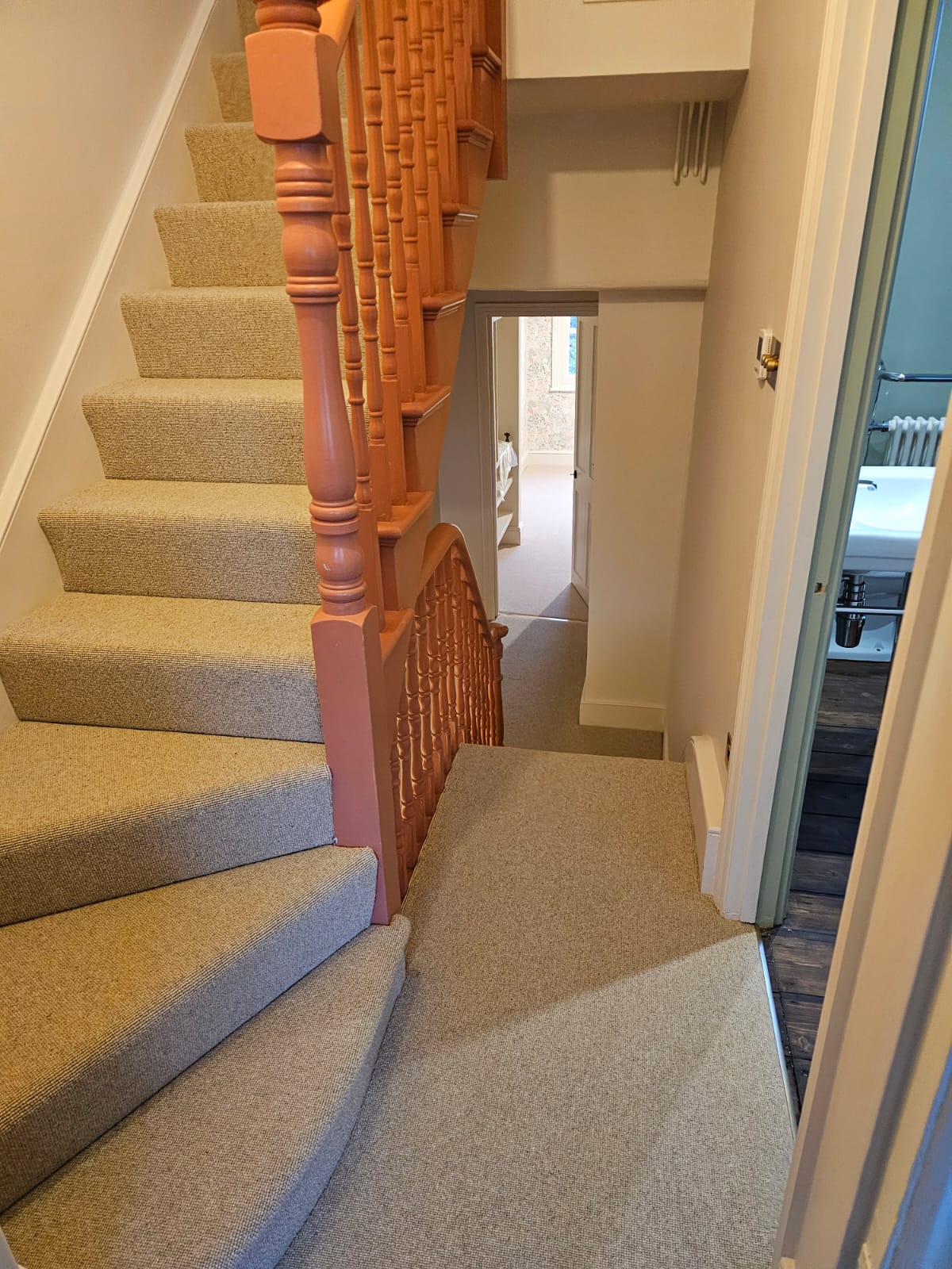 Fibre Carpets Wool Cambrain Rowan installation in-1