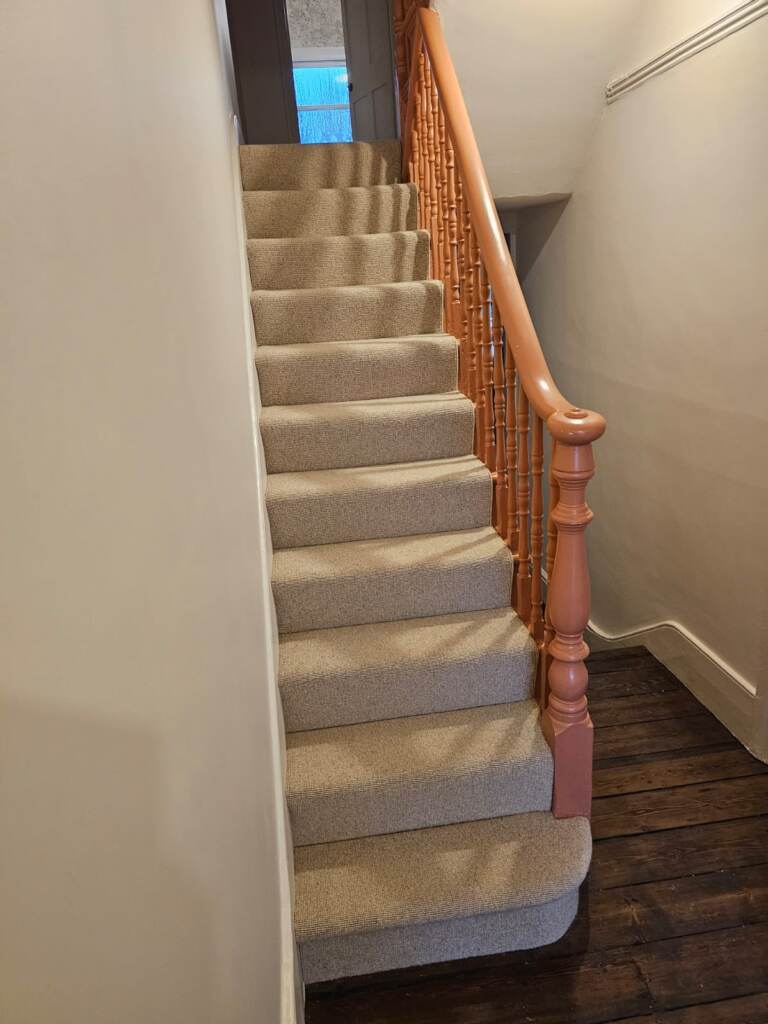 Fibre Carpets Wool Cambrain Rowan Installation in Pimlico, Carpet, Home