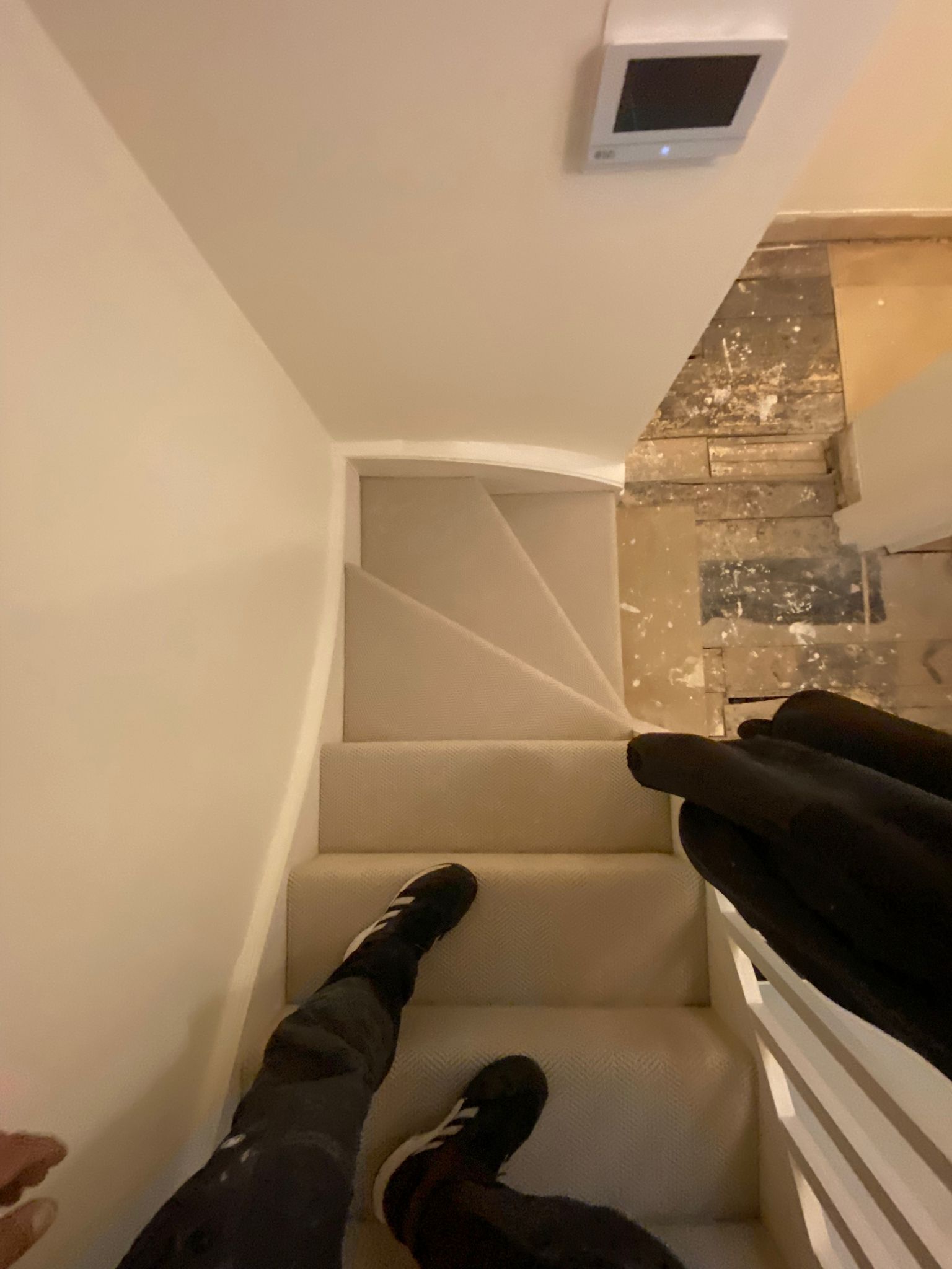 Fibre Carpets Wool Herringbone Longleat installation in-5