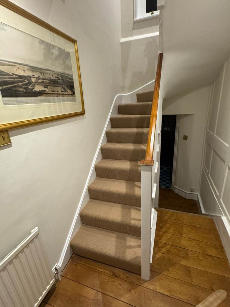 Westex Flooring Natural Loop Briar Corn Carpet Installation in Docklands, Home