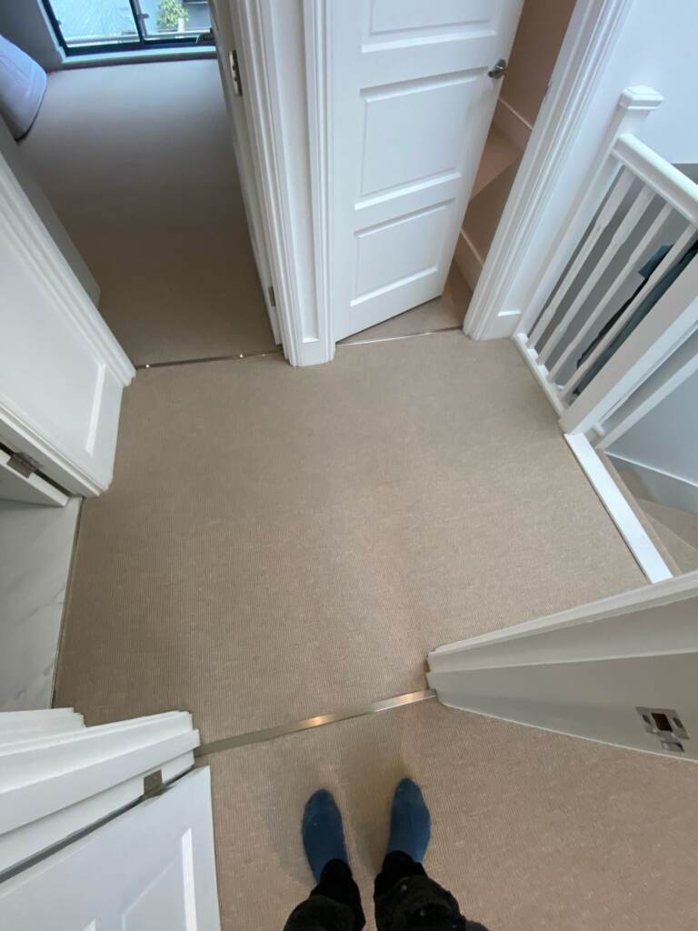 Crucial Trading Weather Watching Partly Cloudy Carpet Installation in Farringdon, Home