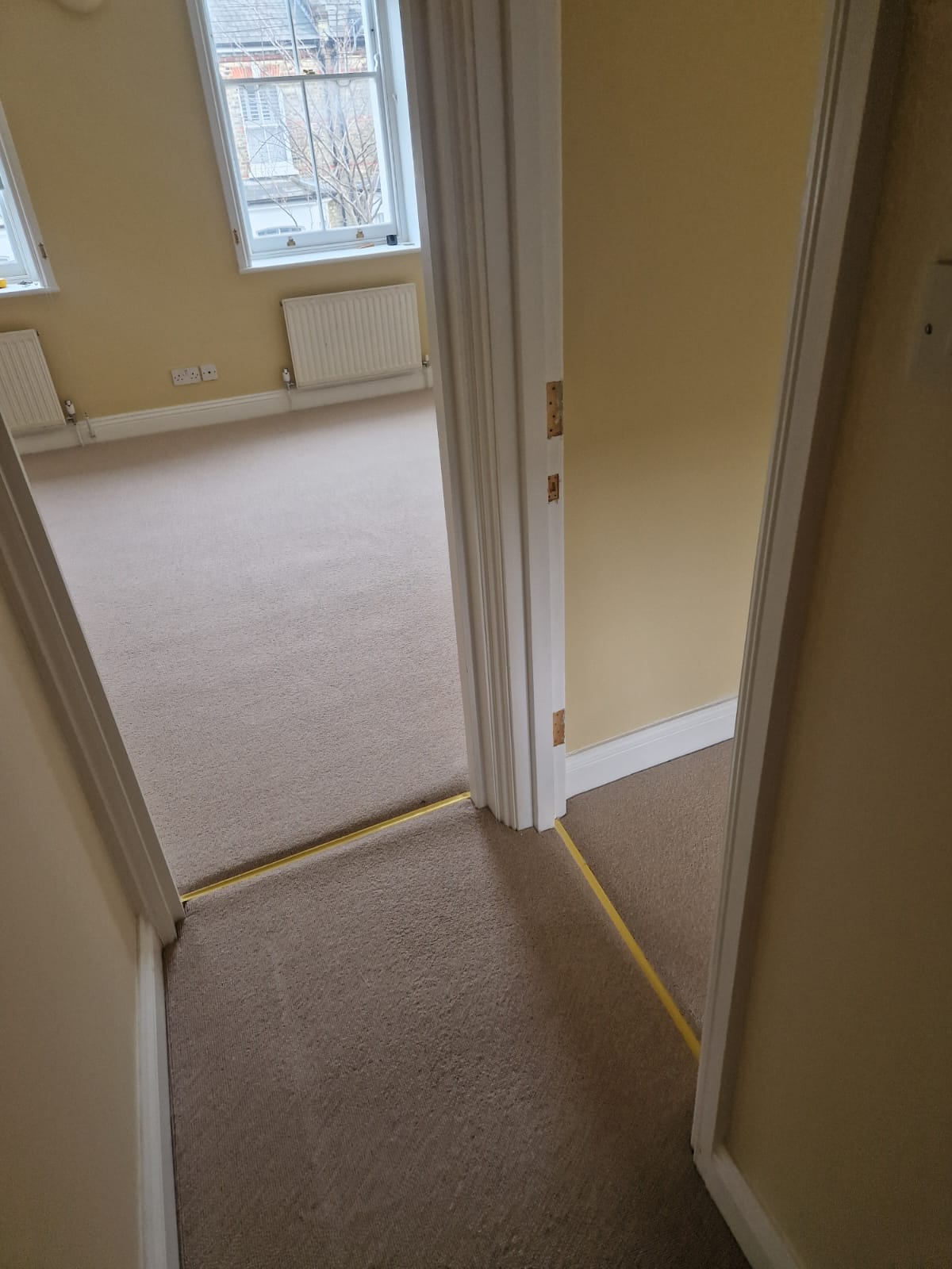 Hugh Mackay Carpets Deco Plains Putty installation in-2