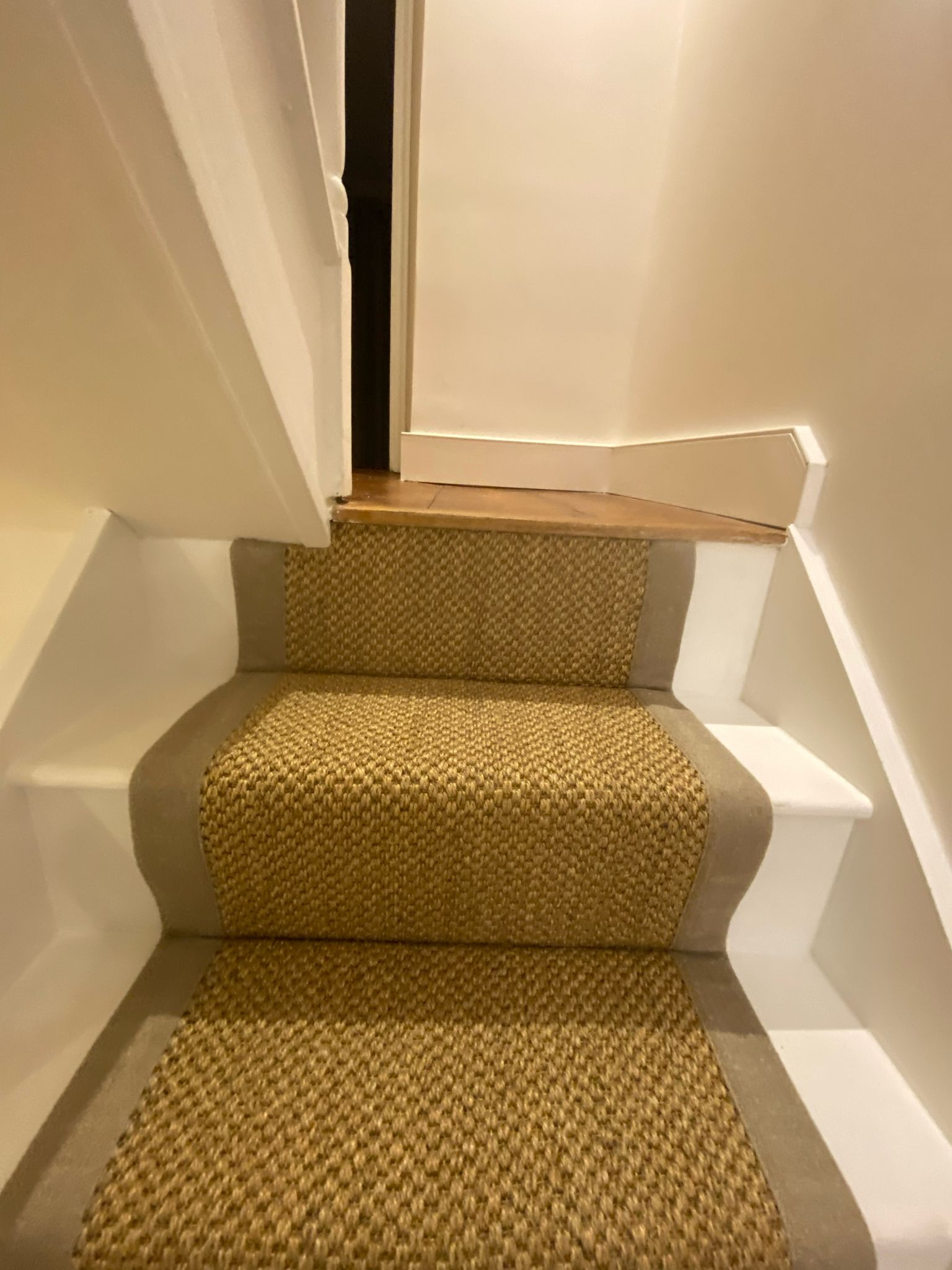 Likewise London Sisal Tigers Eye Flint carpet installation in-2