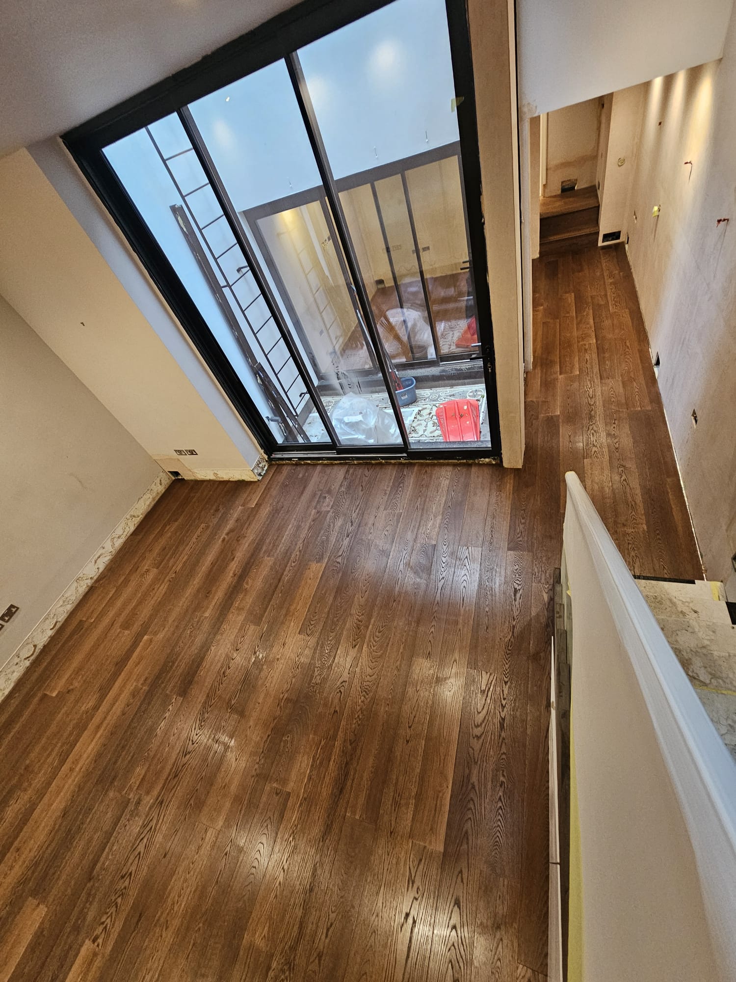 Trade Flooring Panorama Piz wood flooring installation in-Main