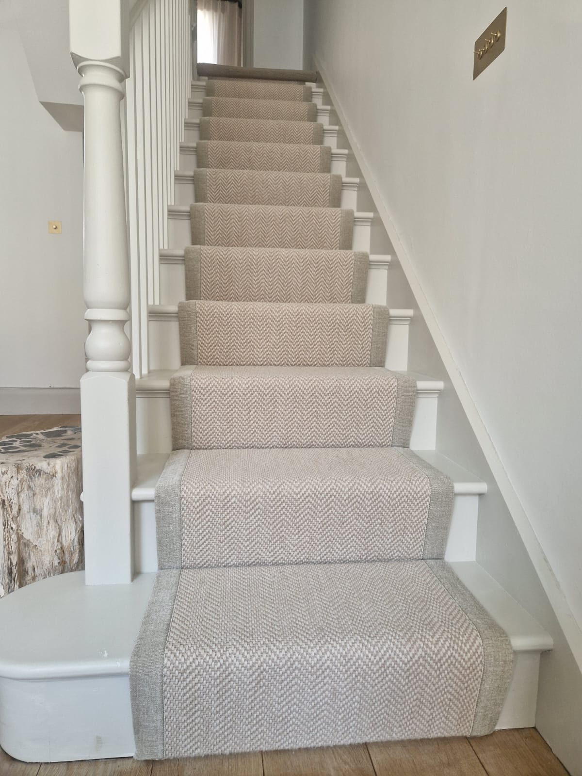 FIbre Flooring Flatweave Classics Herringbone Chalk carpet instalment in – 2