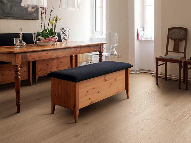 Haro Parquet - Oak Creme White Limewashed Markant - News - Wood Flooring